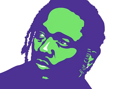 Kendrick Lamar artist illustration illustrator kendrick lamar minimal minimalist musician portrait portraits print printmaking simple