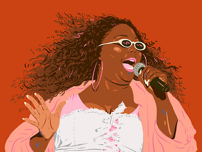 Lizzo album artist illustration lizzo music musician portrait record records wcw