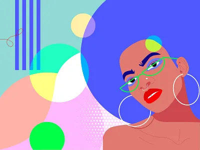 Woman Portrait art character coloful color colorful creative design flat illustration inspiration people pop art popart vector