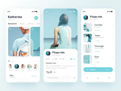 Photographic Exhibition app design ui