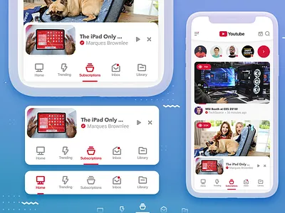 Youtube app redesign - Navigation 😎 app design app design icon ui web ios guide app designer freebie freebies icons icons pack iconset navigation bar navigation menu redesign redesign concept redesigned ui ui design ui kit uidesign uiux uxdesign youtube
