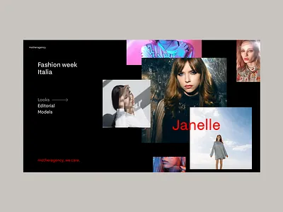 Layout research #3 - cover agency animation cover design fashion interface minimal model photography product design slider typography ui uiux