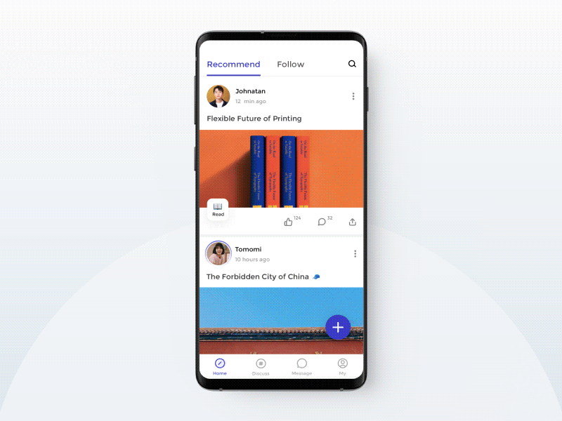 MiaoQu Home Page Animation animation app design flat gif animated icon lynnrgb mobile typography ui ux 设计