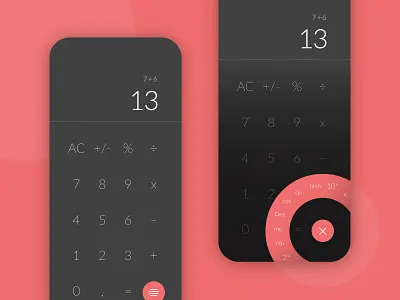 Daily UI Calculator app calculator calculator ui design flat flat design gradient interface minimal ui