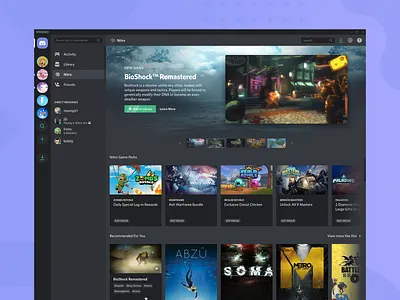 Nitro Directory Updates cards design games gaming product design ui ux