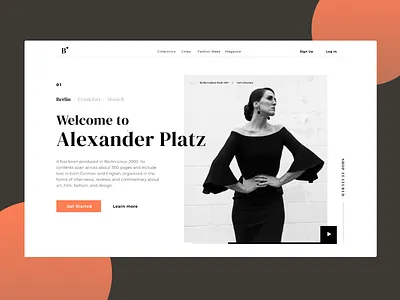 Fashion Blog Landing Page branding dailyui design designinspiration fashion landingpage signup typography ui uichallenge uidesign uidesigner uiinspiration ux uxdesign uxinspiration web webdesign webdesigner