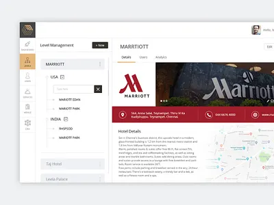 Multi chain hotel CRM crm dashboard hotel hotel crm