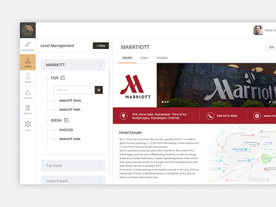 Multi chain hotel CRM crm dashboard hotel hotel crm