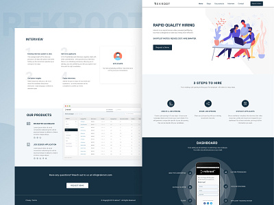 Rekroot landingpage product design recruitment rekroot responsive ui ux