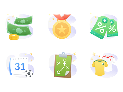 Football Icon Set icon set iconography illustration product ui uiux