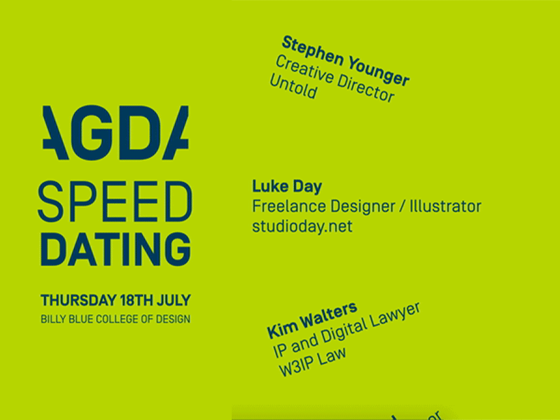 AGDA QLD / SPEED DATING adobe xd agda animation autoanimate clock mentor speed dating