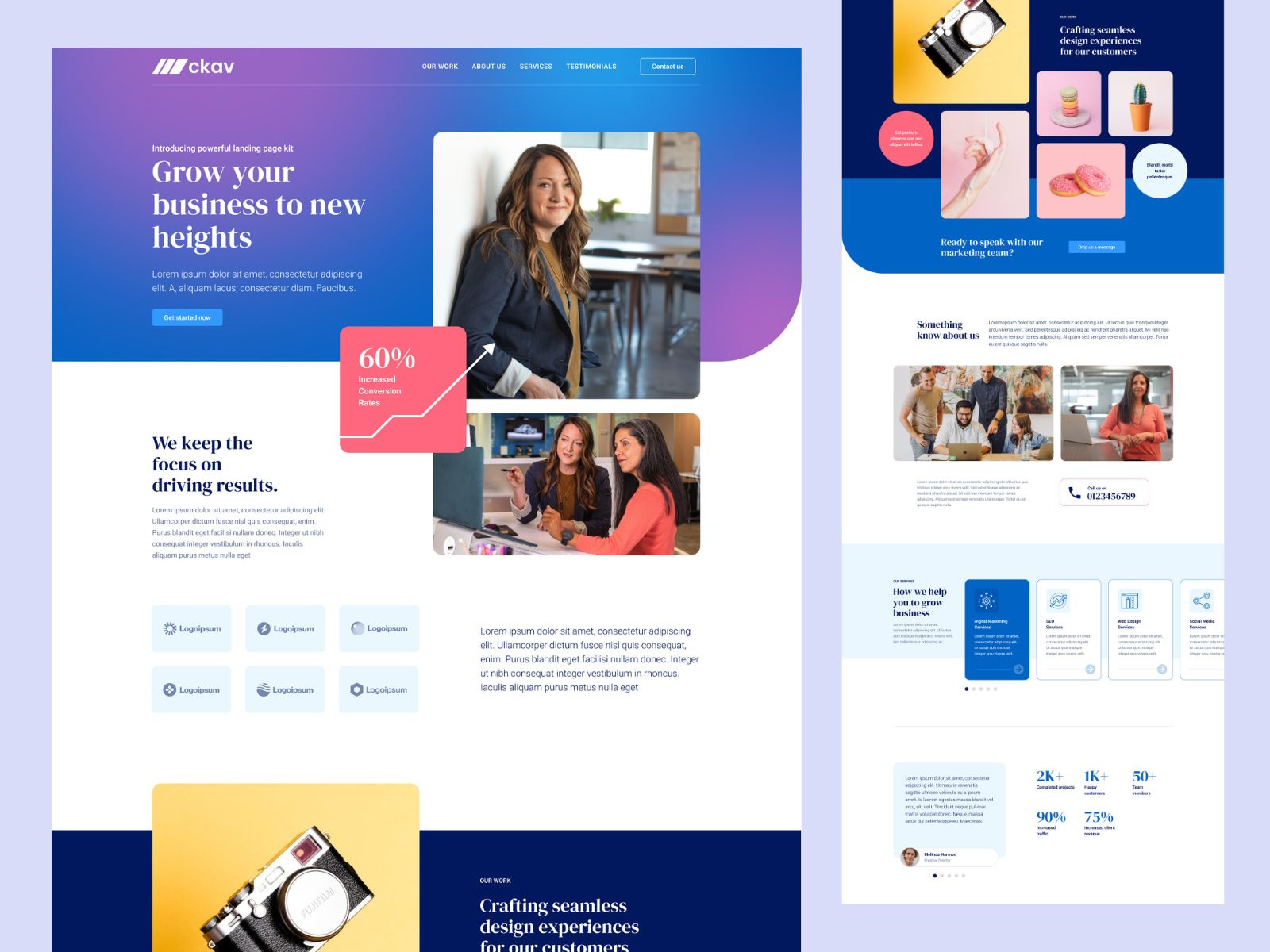 Agency Landing Page Design by CKav on Dribbble