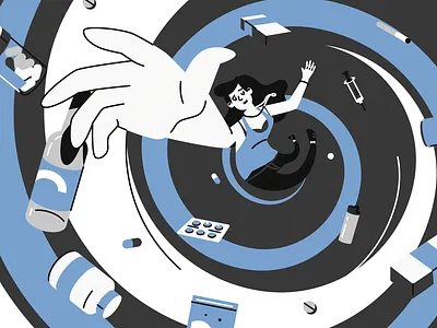 Hypochondriac drugs girl hypochondriac medicine sick spiral