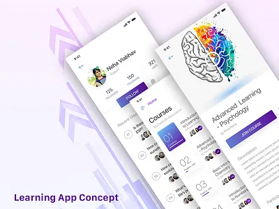 Free Education App UI (Adobe Xd) branding design education education app education app ui freebie freebies mobile app ui ux