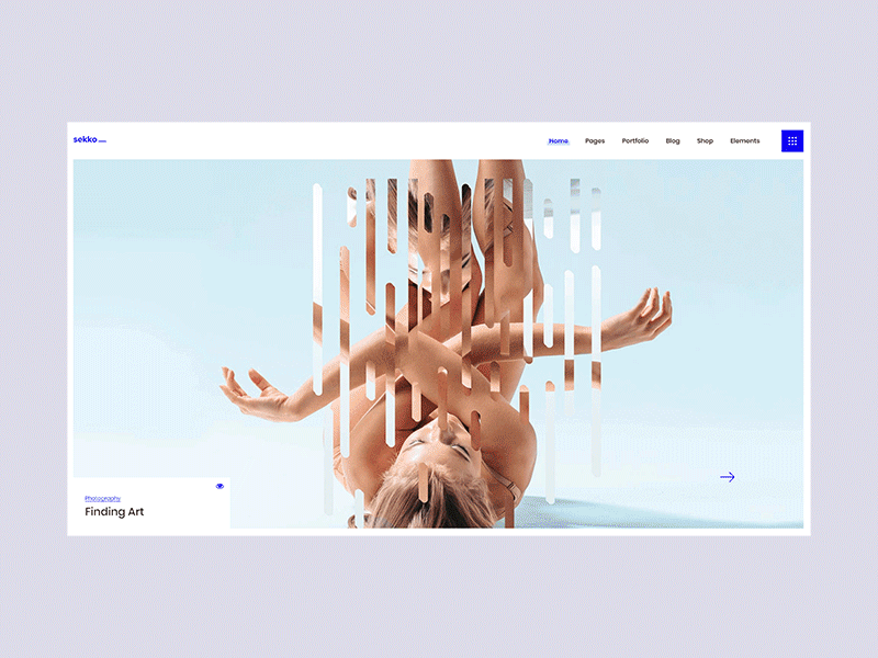Sekko - Portfolio Slider animation branding creative design graphic graphic design hello dribbble illustration interface loop minimal modern pastel portfolio showcase typography ui ux web website