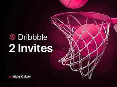 Invites Dribbble balls colors design dribbble free freebies invite invites pink
