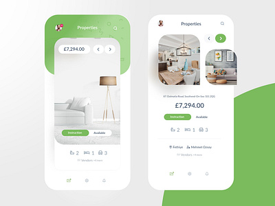 Properties app clean creative design mobile portfolio property company ui uidesign ux uxui design