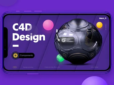 Intelligent- Ball c4d ui 品牌 插图 活版印刷 设计
