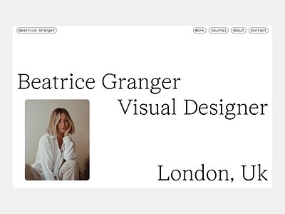 Beatrice Granger – Portfolio website graphic design portfolio template typography webdesign webflow website