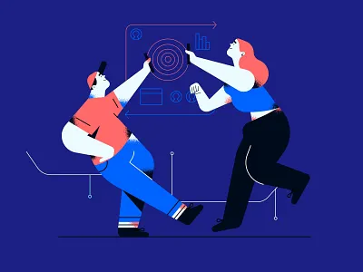 NFC Connect boy cap cellphone character connected connection flat friends girl illustration outline tech technology texture vector