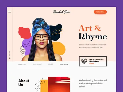 Art & Rhyme Website activity aesthetic art lecturer art web artist business colours design digital technologies e education educational platform entertainment information knowledge learning mentorship skills studying web