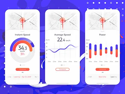 Cycling App - UI Ninja Challenge #5 app design cycling design ui