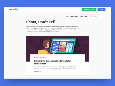 Easelly Blog Cover Design blog ui cover design easelly web ui working illustration