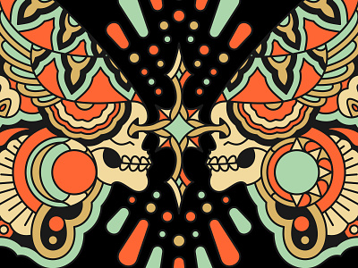 INVASION apparel butterfly colorful designer fashion geometric illustration illustrator line lineart longsleeve love minimal monoline pattern retro shirt skull sweetshirt t shirt