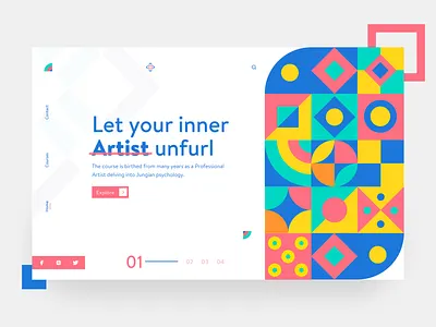 Art Courses concept V2 art artwork branding concept course design dribbble figma flat illustration logo minimal typography ui uiux ux vector web website website design