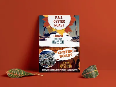 Oyster Roast Flyer Design ad advertisement banner design flyer graphics instagram nisha nisha droch nisha f1 poster