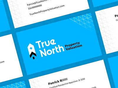TrueNorth Biz Card appraisal branding business card corporate design house logo north real estate