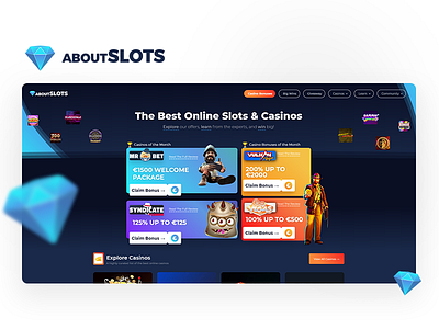 AboutSlots Branding and Design branding design logo website website design