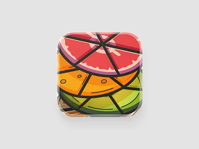 Mobile Game Icon, Slices app application casual concept flat food game graphic design icon logo marketing mobile ui vector