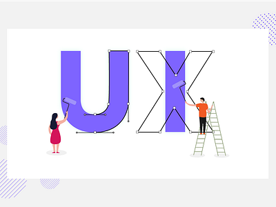 UX/UI Poster design graphic illustration ux vector