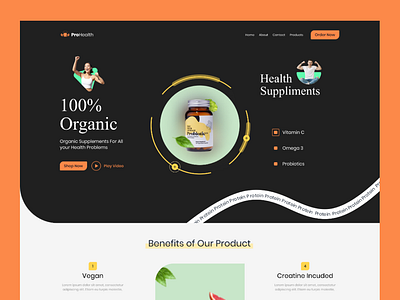 Health landing page health health product landing page inspirational designs landing page medical landing page motion graphics website design