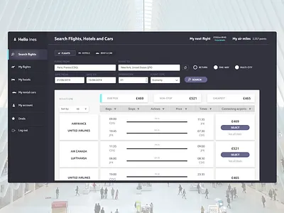 Flight finder - Web app app design flight flight app gradient graphic design hotel search uiux