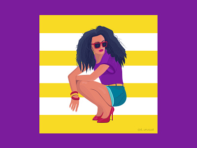 Too glam to give a damn! adobeillustrator apparel art drawing fashion fashion illustration hairstyle illustration portrait shades