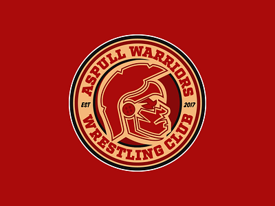 Aspull Warriors Club Badge artwork badges branding and identity club badge designideas doodle illustraion illustration art inspiration logo patches spartan sports sports branding sports logo sportswear warrior wrestling