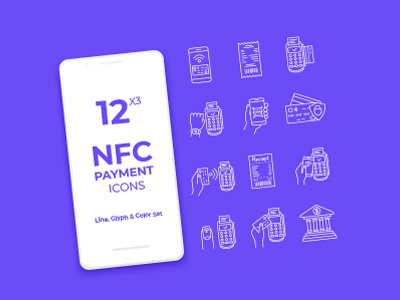 App icons design app color concept creditcard design glyph icon icon creation icon illustration illustration logo mobile nfc pack payment set ui ux vector web