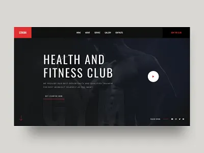 Fitness Gym design fitness fitness club fitness gym fitness landing fitness website gym gym landing gym landing page gym motivation gym website gym website concept hero interface landing typography ui ux web website