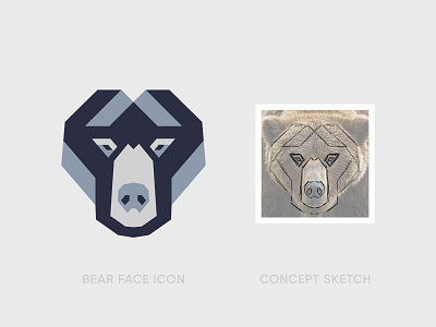 Bear Face Logo Icon animal logo bear bear face bear icon bear logo blockchain brand design brand identity branding crypto logo design logo minimal modern logo