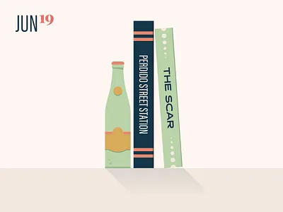 Books – June 2019 book books design drink fantasy flat horror icon illustration library topo topo chico typography vector