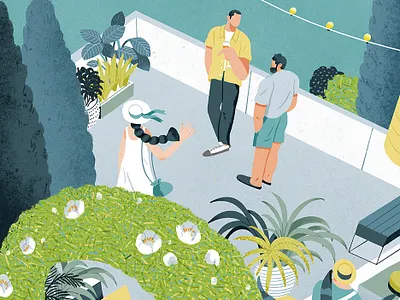 A Tipsy Summer cover art illustration lifestyle magazine shanghai