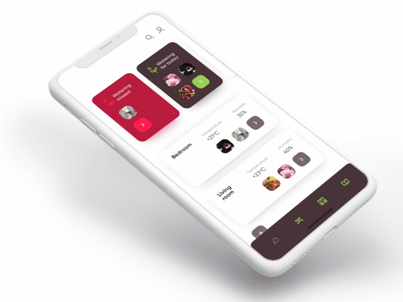 Watering App Animation alarm alarm app animation app app design design ios plants ui ui ux ui design uidesign uiux user interface ux ux design uxdesign watering plants