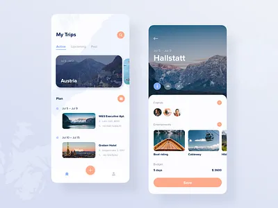 Trip planner app concept app design fireart fireartstudio ui ux