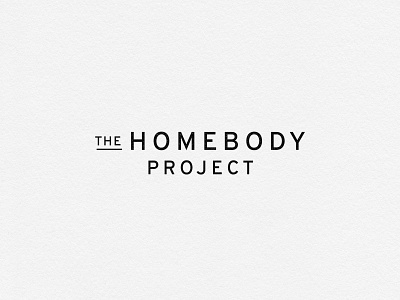 The Homebody Project brand branding logo type typography