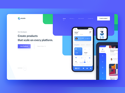 Enyata - Web Development agency animation app brand branding clean design flat graphic design icon identity illustration illustrator logo minimal typography ui ux vector web website