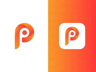 P modern logo 3d animation brand branding design graphic design icon illustration lettering logo logo design minimal motion graphics p logo p tech logo ui vector