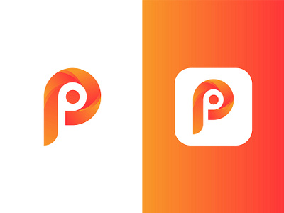 P modern logo 3d animation brand branding design graphic design icon illustration lettering logo logo design minimal motion graphics p logo p tech logo ui vector