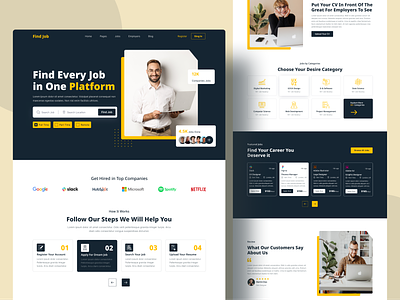 Website UI Design Concept homepage homepage designer job finder landing page landingpage landingpage designer popular designer redesign top designer ui designer uiux designer ux designer web design website website concept website design website designer website redesign website ui website ui concept